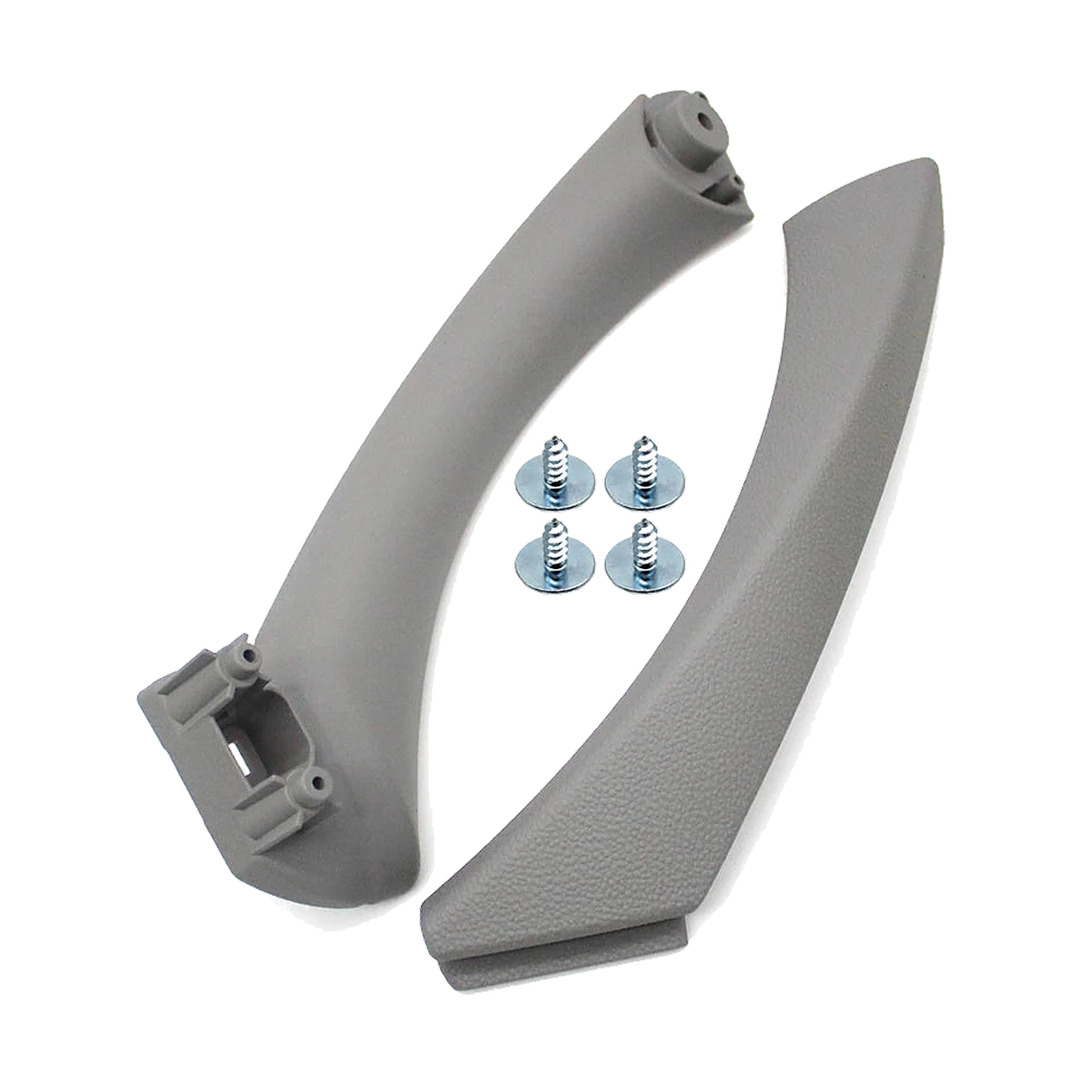 Gray left door pull handle kit with inner handle, cover and screws for BMW E90 / E91 / E92
