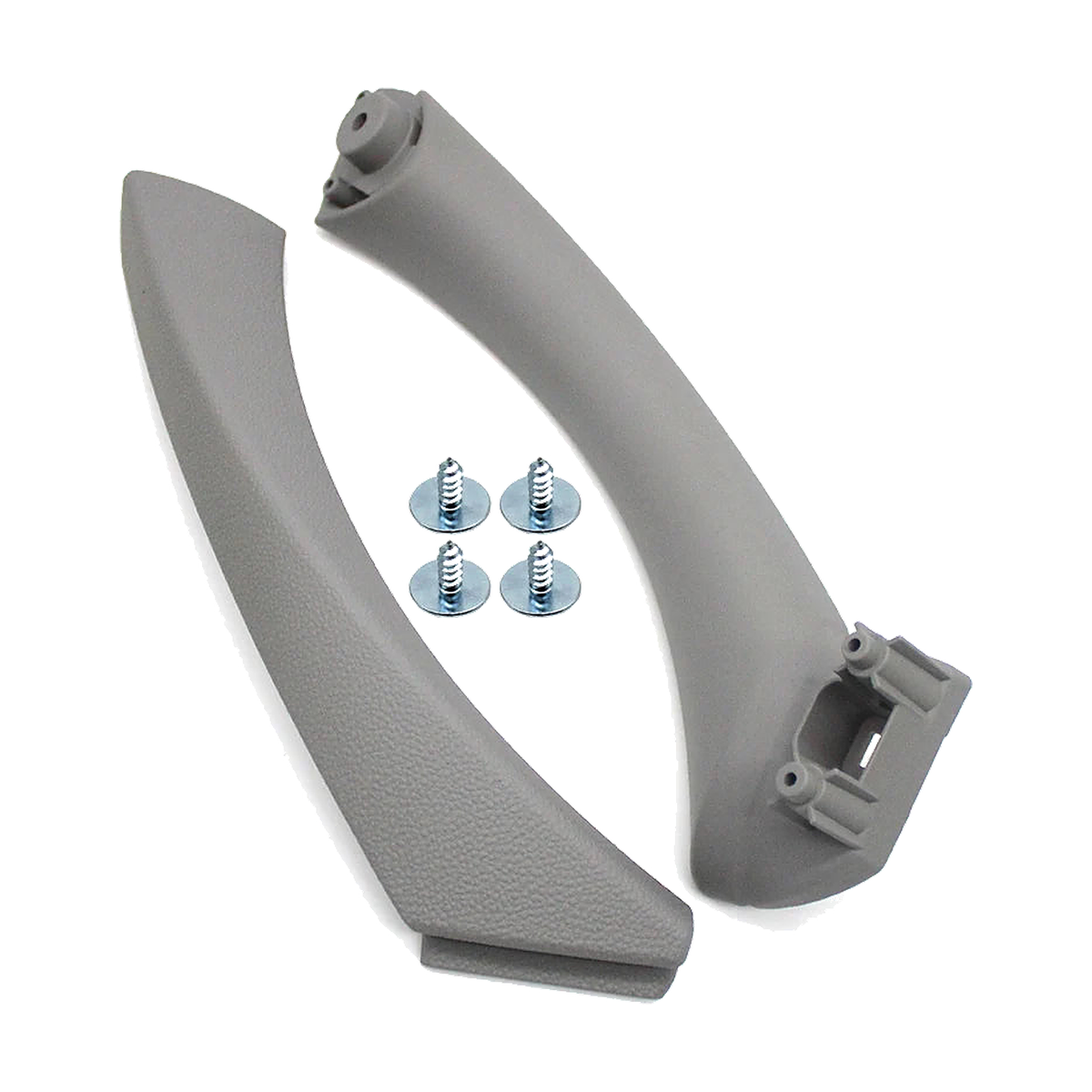 Gray right door pull handle kit with inner handle, cover and screws for BMW E90 / E91 / E92