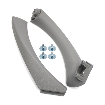 Gray right door pull handle kit with inner handle, cover and screws for BMW E90 / E91 / E92