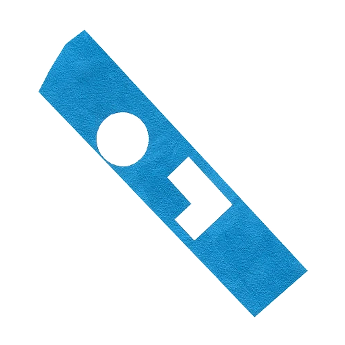 Blue suede gear shift panel cover, left hand drive, flat view, for BMW G20 / G22 / G01 / G05