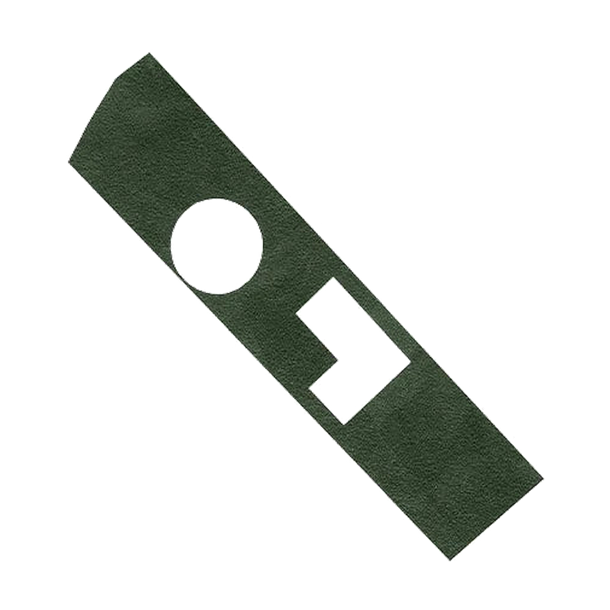 Green suede gear shift panel cover, left hand drive, flat view, for BMW G20 / G22 / G01 / G05