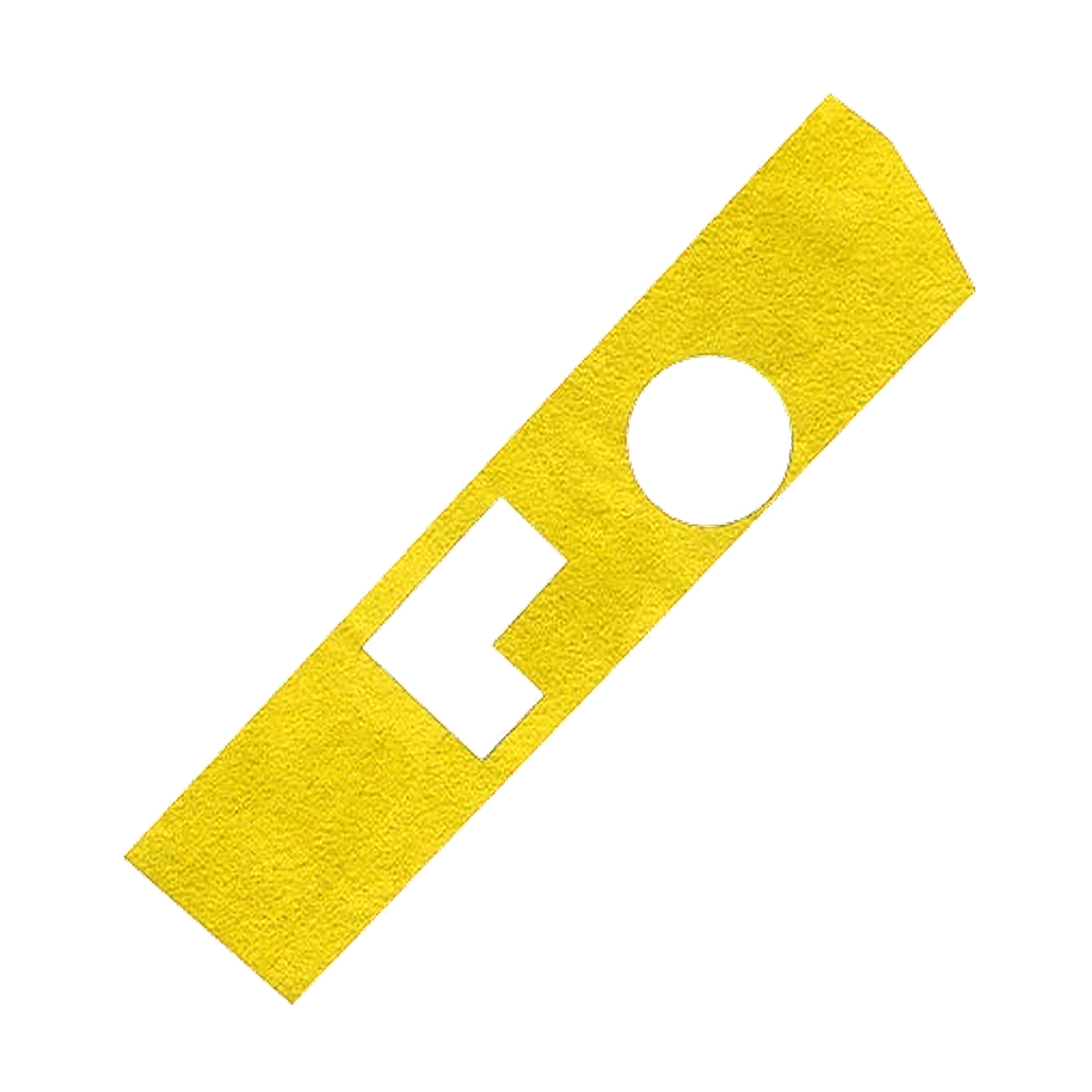 Yellow suede gear shift panel cover, right hand drive, flat view, for BMW G20 / G22 / G01 / G05