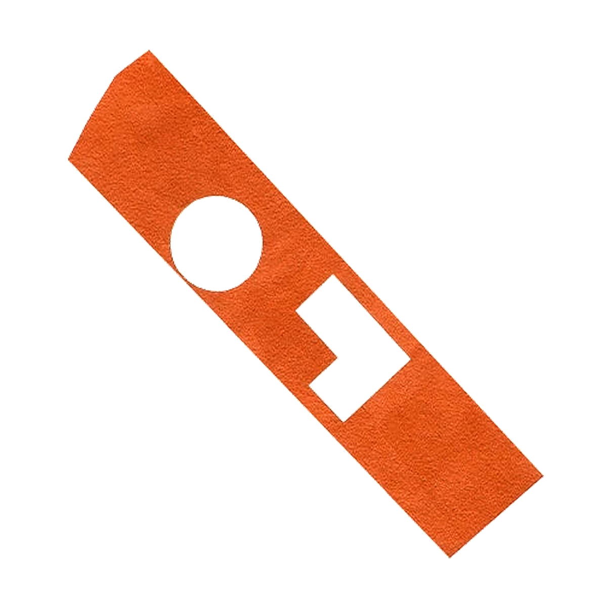 Orange suede gear shift panel cover, left hand drive, flat view, for BMW G20 / G22 / G01 / G05