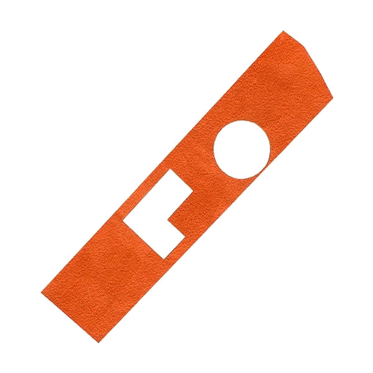 Orange suede gear shift panel cover, right hand drive, flat view, for BMW G20 / G22 / G01 / G05