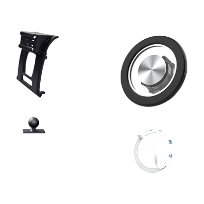 Black dash bracket, ball mount, magnetic phone holder and adhesive ring kit for BMW F30 / F31