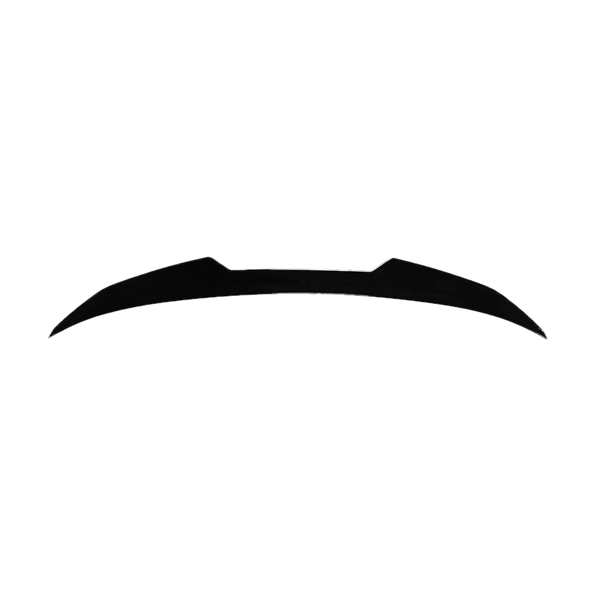 Gloss black PSM-style trunk lid spoiler for BMW 2 Series F74 (2024+), rear angle view