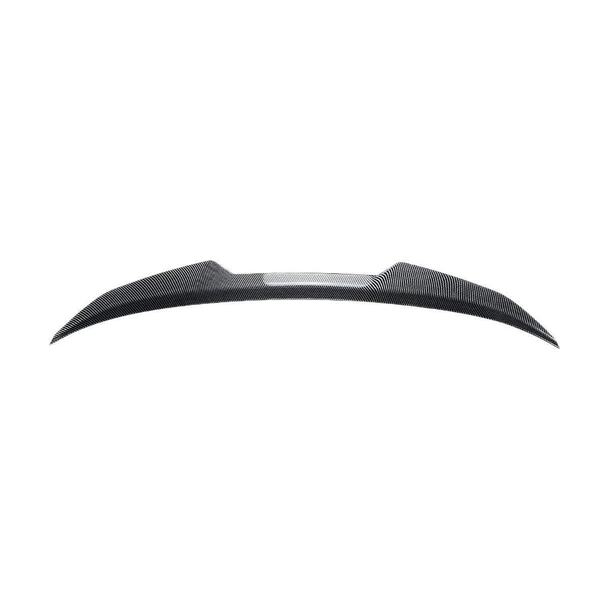 Carbon-look PSM-style trunk lid spoiler for BMW 2 Series F74 (2024+), rear angle view