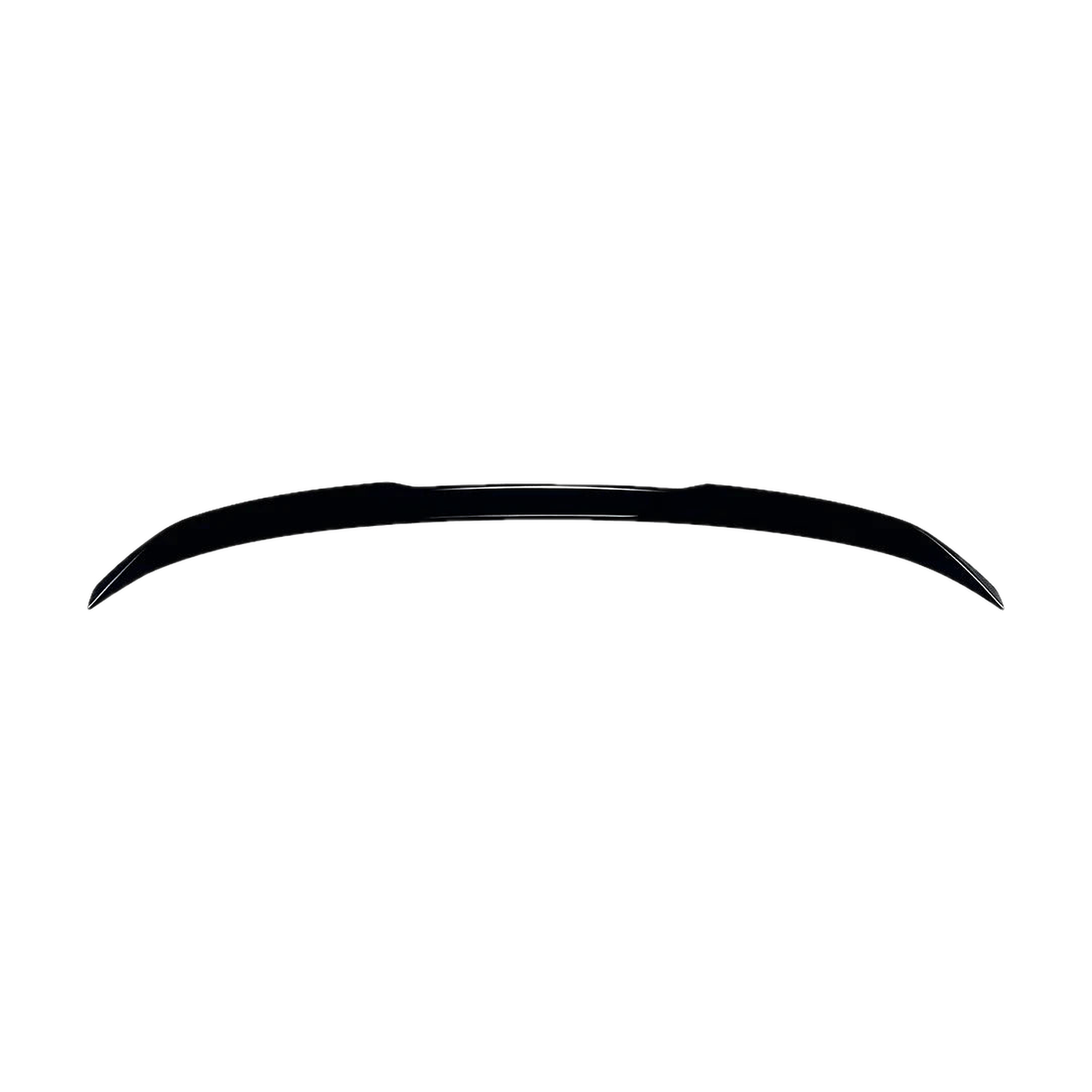 Gloss black MP-style trunk lid spoiler for BMW 2 Series F74 (2024+), rear angle view