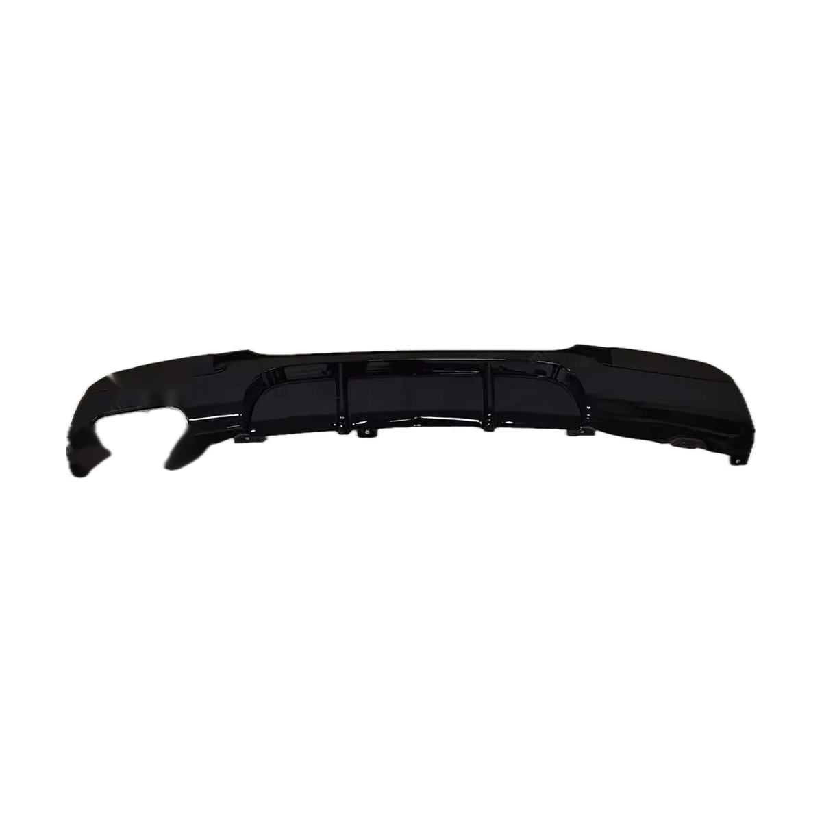 Gloss black M Performance style rear diffuser, single side oval exhaust cutout, for BMW 3 Series E90/E91 M Sport 2005-2012