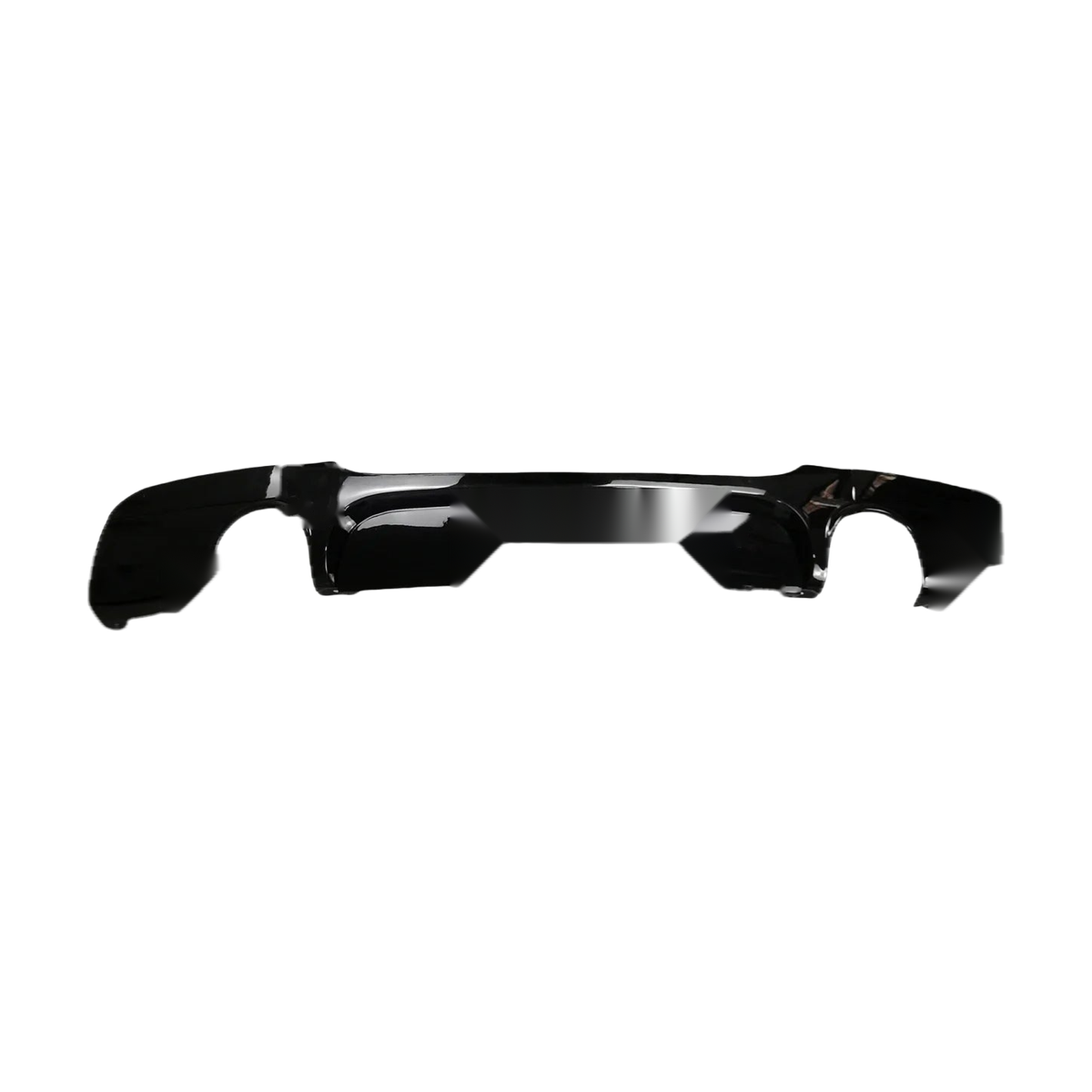Gloss black M Performance-style rear diffuser, front angled view, for BMW 3 Series E90, E91 M Sport (2005-2012)