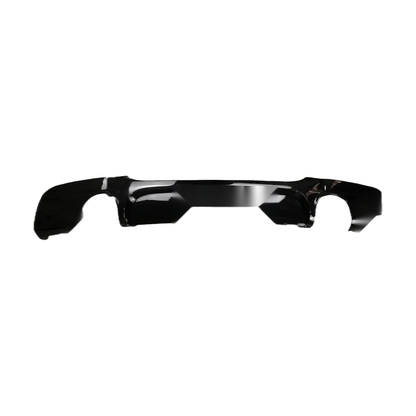Gloss black M Performance-style rear diffuser, front angled view, for BMW 3 Series E90, E91 M Sport (2005-2012)