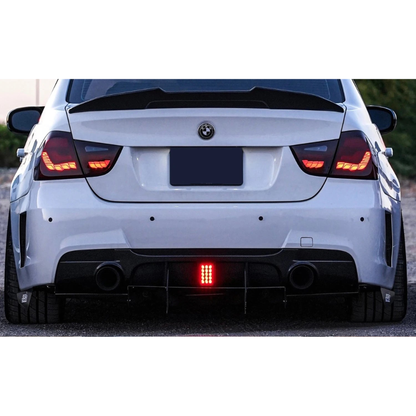 M Performance-style rear diffuser fitted to a BMW E90/E91 M Sport bumper, for BMW 3 Series E90, E91 M Sport (2005-2012)