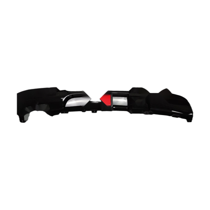 Single outlet, tail light cutout version, gloss black rear diffuser for BMW 3 Series E90, E91 M Sport (2005-2012)
