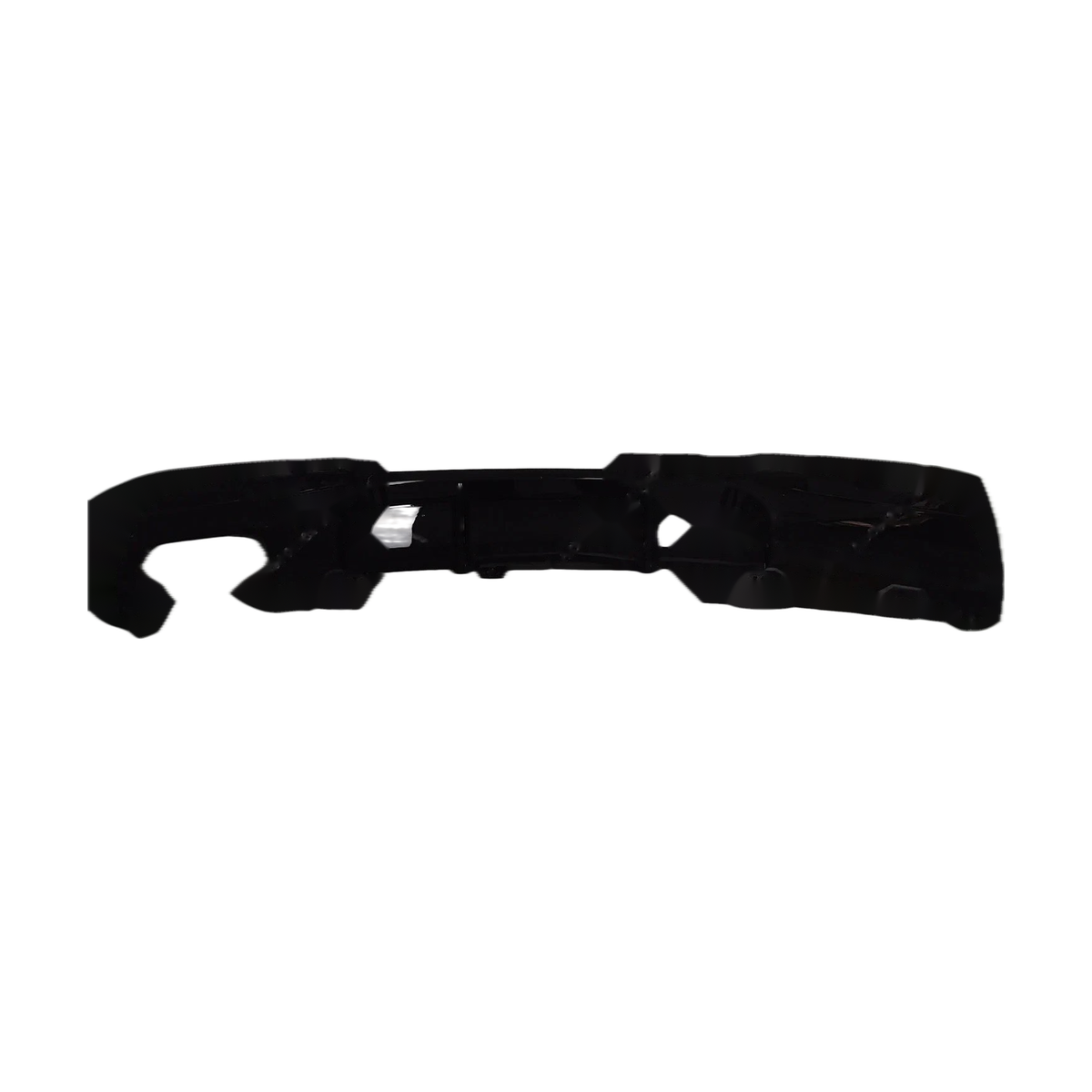 Single outlet, no tail light cutout version, gloss black rear diffuser for BMW 3 Series E90, E91 M Sport (2005-2012)