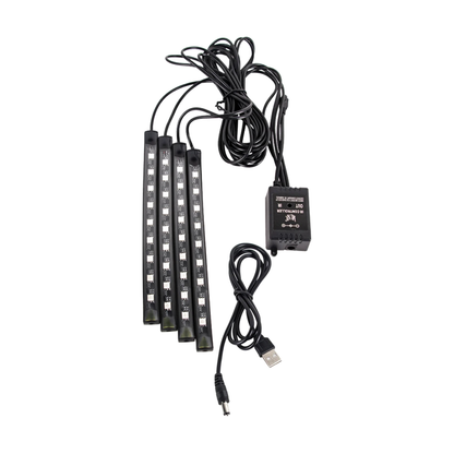 RGB LED footwell ambient light strip set with USB cable and controller for BMW