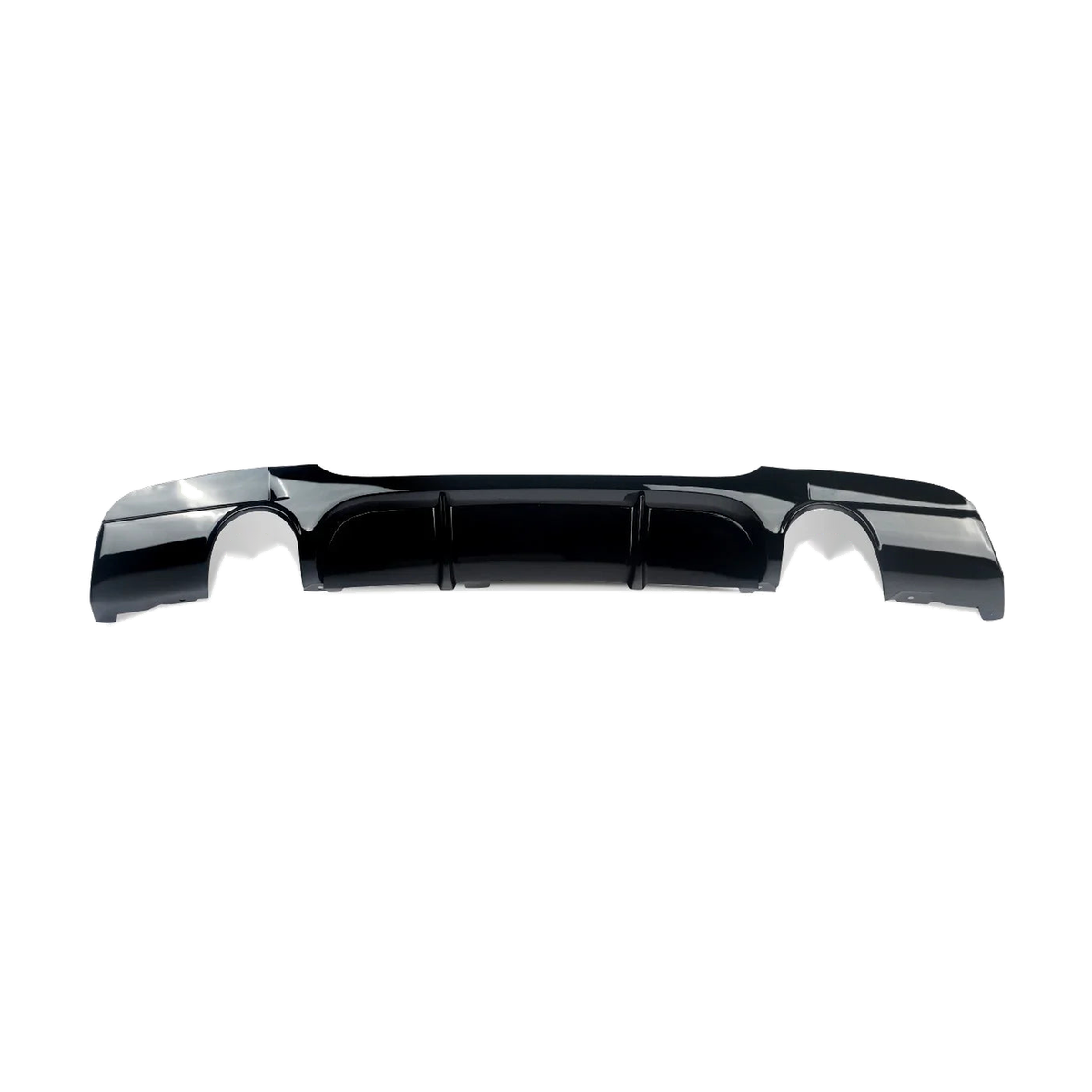 Gloss black rear diffuser, dual-side exhaust cutout Type A, for BMW 3 Series E90, E91 M Sport (2005-2012)