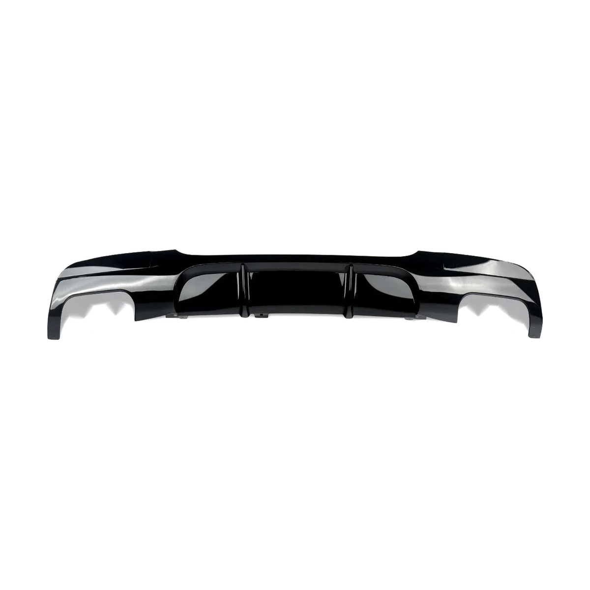 Gloss black rear diffuser, dual-side exhaust cutout Type B, for BMW 3 Series E90, E91 M Sport (2005-2012)