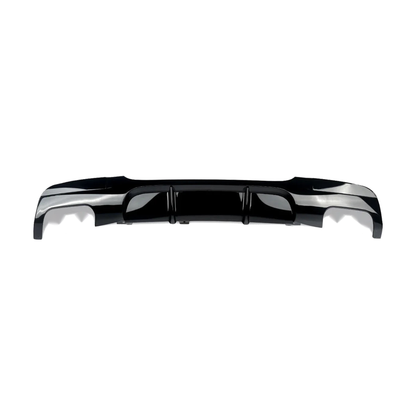 Gloss black rear diffuser, dual-side exhaust cutout Type B, for BMW 3 Series E90, E91 M Sport (2005-2012)
