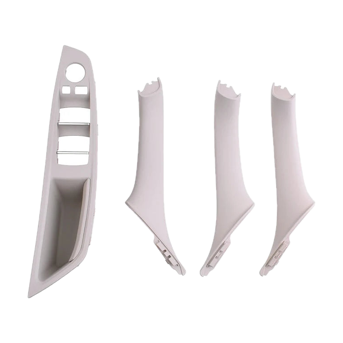 Oyster 4 piece armrest panel and pull handle set, front view, for BMW 5 Series F10 / F11 / F18 LHD