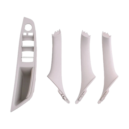 Oyster 4 piece armrest panel and pull handle set, front view, for BMW 5 Series F10 / F11 / F18 LHD