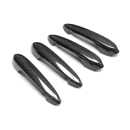 Carbon fiber door handle covers, set of four, for BMW G20, G22, G30, G01, G05, G07