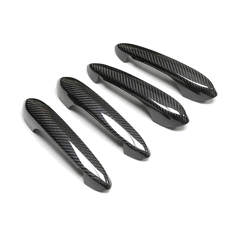 Carbon fiber door handle covers, set of four, for BMW G20, G22, G30, G01, G05, G07