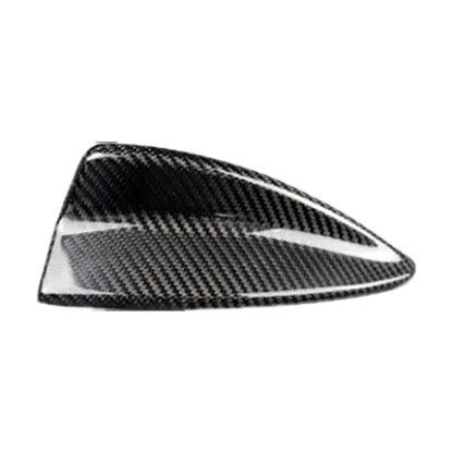 Gloss carbon fiber shark fin antenna cover, side profile, for BMW F22/F30/F32/F34/F36/F80/F82/F87/G11/G12/G20/G30