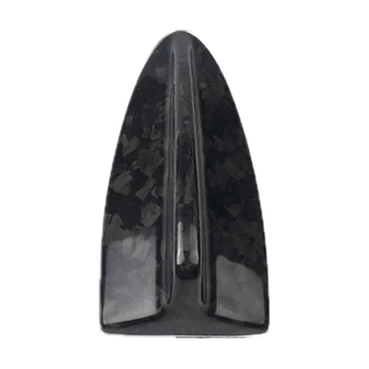 Forged carbon fiber shark fin antenna cover, front view, for BMW F22/F30/F32/F34/F36/F80/F82/F87/G11/G12/G20/G30