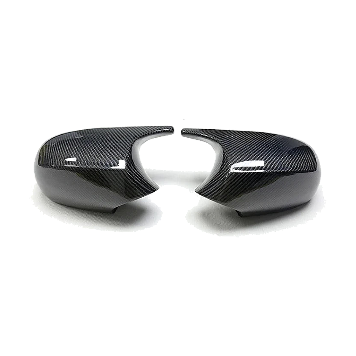 Carbon fiber look mirror caps pair for BMW 1/3 Series E81, E87, E90, E92 (2004-2013)