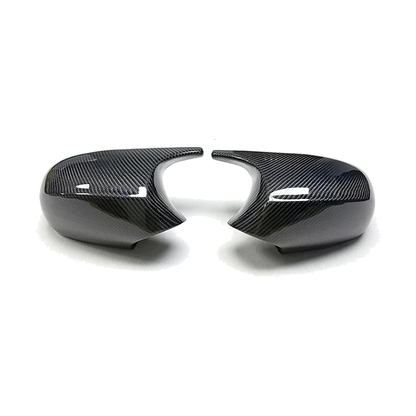 Carbon fiber look mirror caps pair for BMW 1/3 Series E81, E87, E90, E92 (2004-2013)
