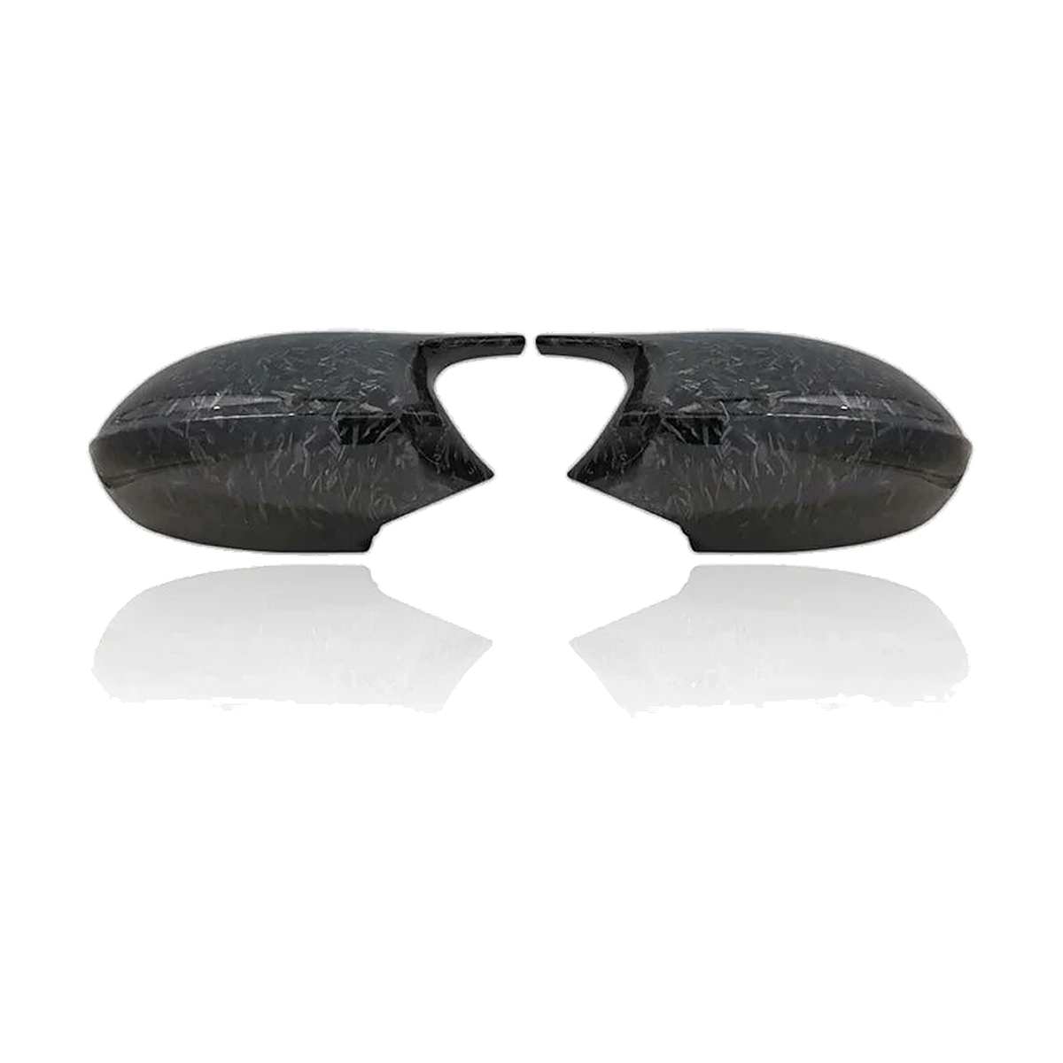 Forged carbon look mirror caps pair for BMW 1/3 Series E81, E87, E90, E92 (2004-2013)