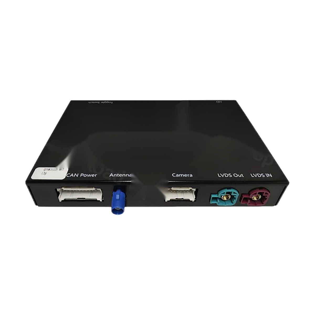 EVO system wireless CarPlay decoder box, port view, for BMW Z4 E89 CIC/EVO (2009-2016)