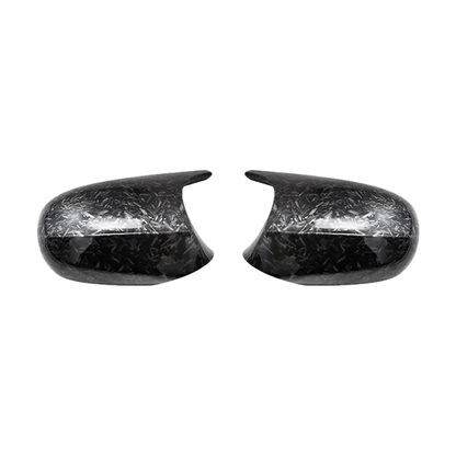 Forged carbon look wing mirror cover pair for BMW 1/3 Series E87, E90, E91, E92, E93
