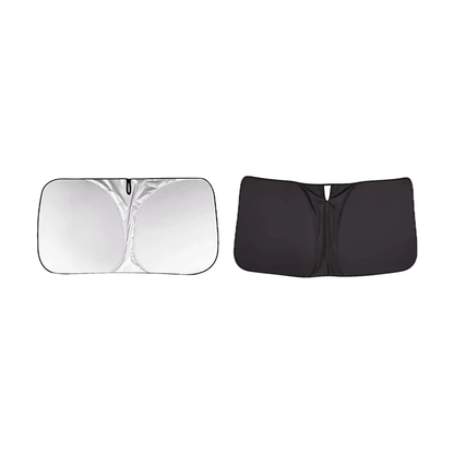 Front windshield sunshade, reflective and black sides, for BMW F30 (2012-2018)