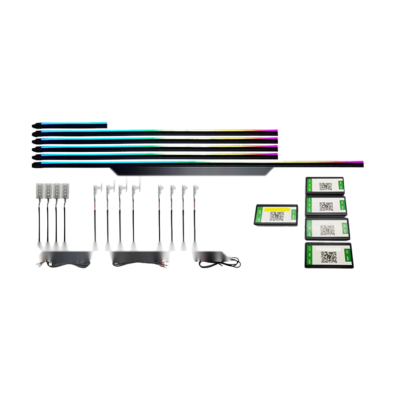 Complete 18 in 1 LED ambient light kit with strips, modules and cables, universal fit for BMW