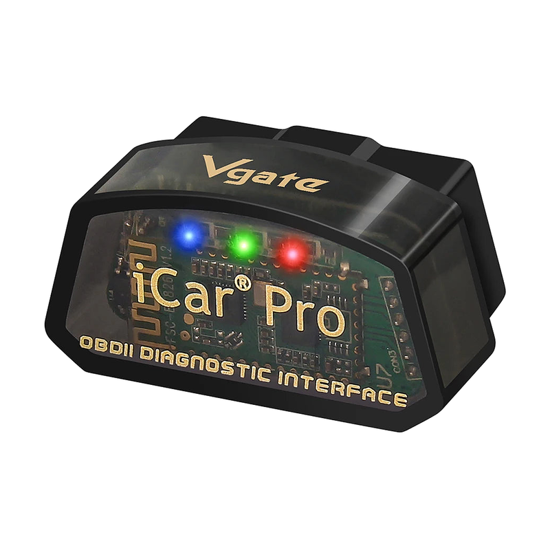 Vgate iCar Pro OBD2 adapter, angled view, for BMW