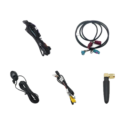 CIC version cable kit: power harness, LVDS cable, microphone, RCA/USB cable and WiFi antenna, for BMW with CIC (E84)