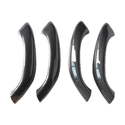 Carbon fiber pattern door pull handle covers, set of 4, for BMW X1 F48 / F49, X2 F39 (2016-2020)