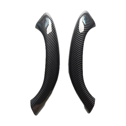Glossy carbon pattern door pull handle covers, pair, for BMW X1 F48 / F49, X2 F39 (2016-2020)
