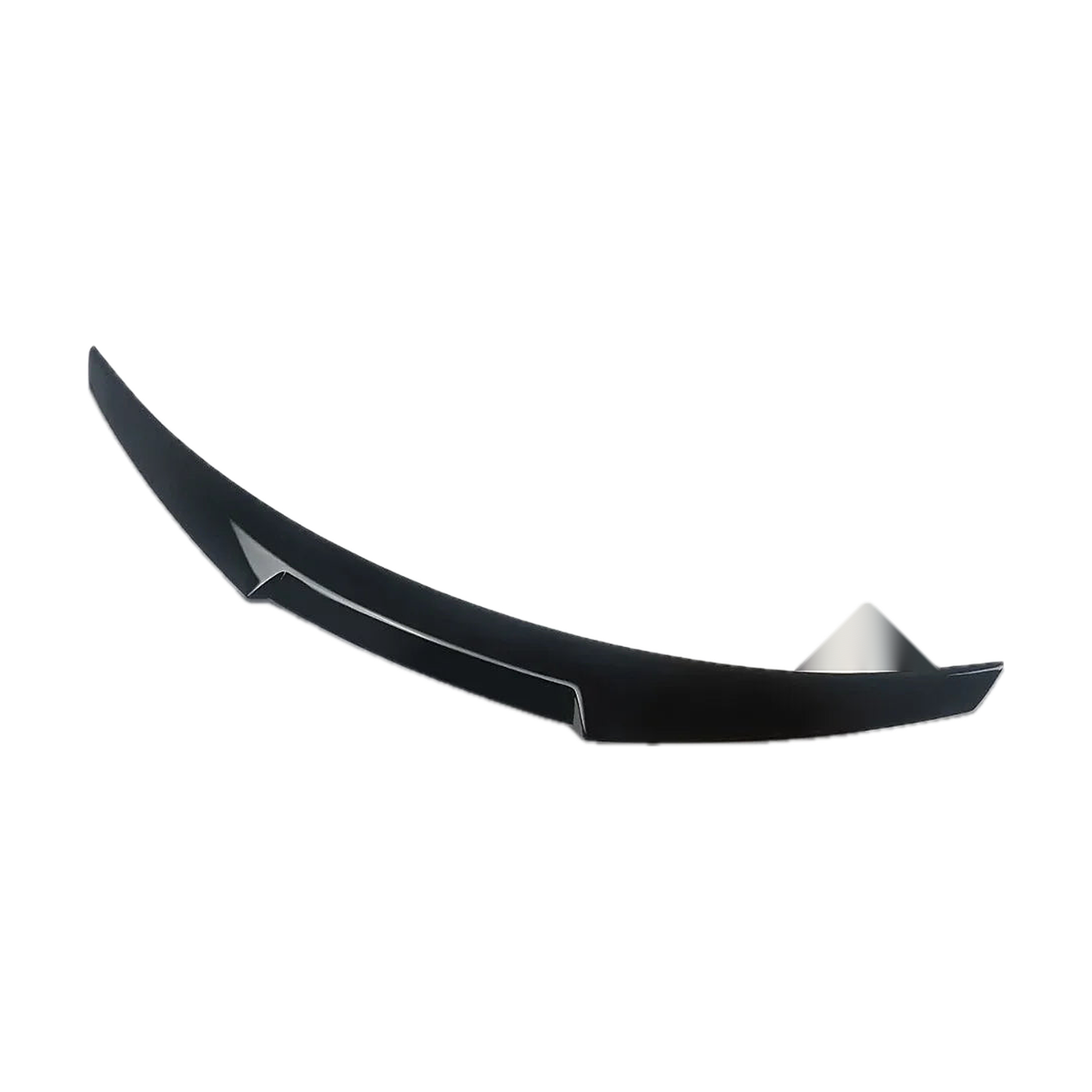 Glossy black trunk spoiler, angled side view, for BMW F22 / F87 M2 (2014-2020)