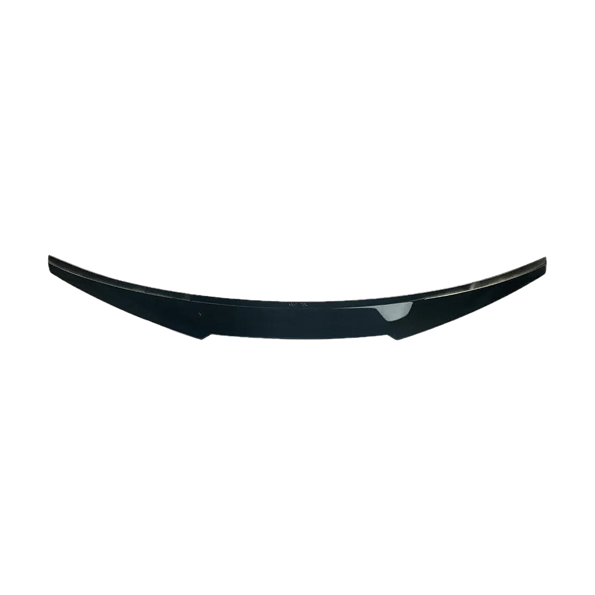 M4 style glossy black trunk spoiler, front view, for BMW F22 / F87 M2 (2014-2020)