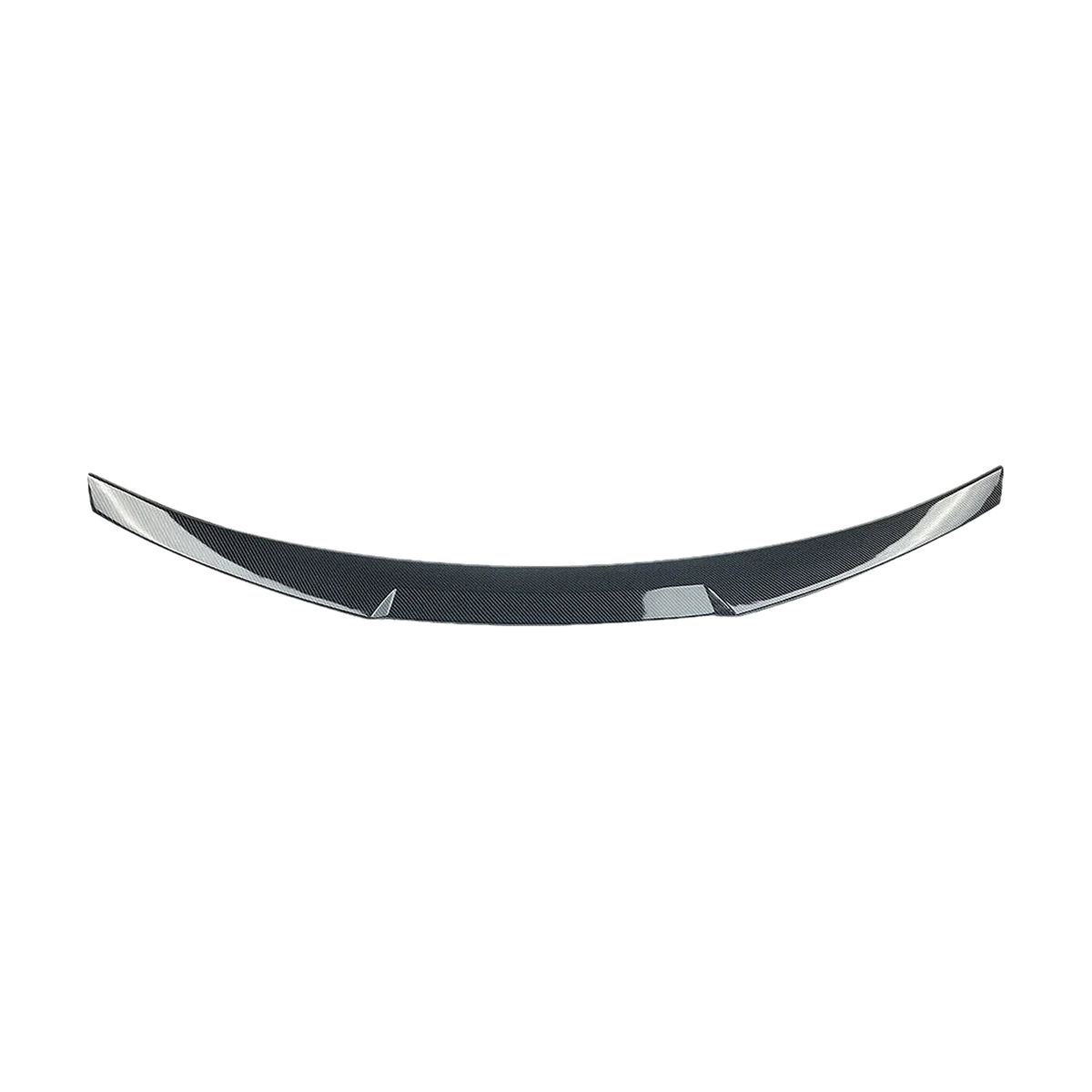 M4 style carbon fiber look trunk spoiler, front view, for BMW F22 / F87 M2 (2014-2020)
