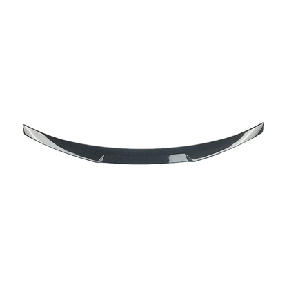 M4 style carbon fiber look trunk spoiler, front view, for BMW F22 / F87 M2 (2014-2020)