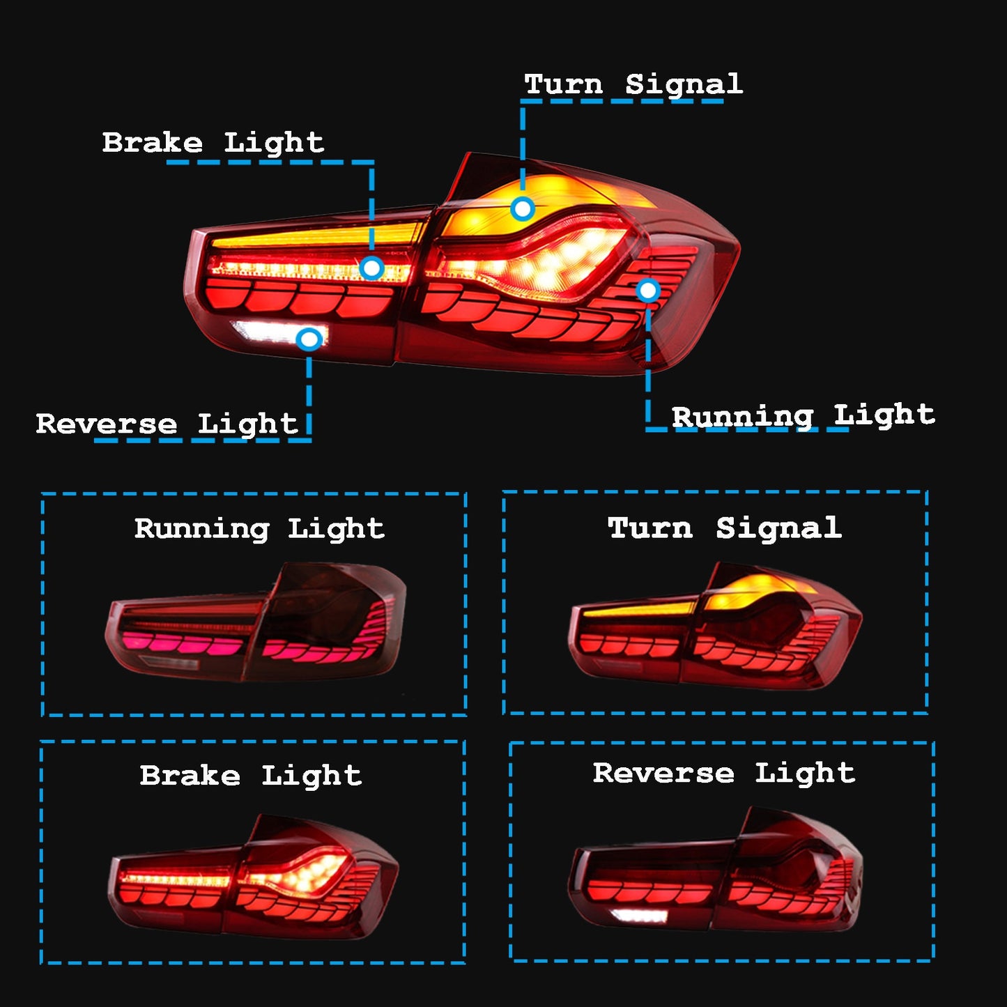 LED Tail Lights Sequential F30 F35 F80