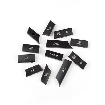 BMW F10 climate control replacement button caps, loose set in black